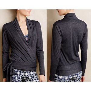 Beyond Yoga Women's Ethereal Gray Ballet Wrap cardigan lightweight one s…